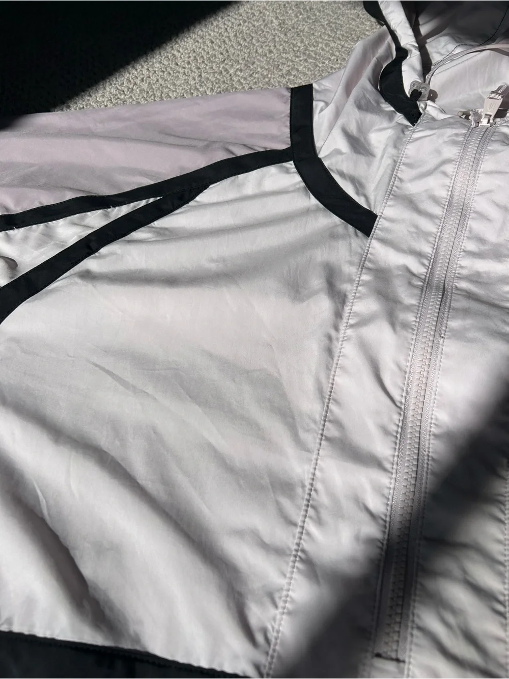 NWOT Free People Care FP Like The Wind Colorblock Jacket in Goal Post Combo - Picture 10 of 13